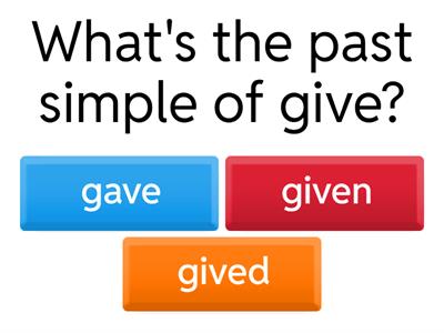 6 Grade Irregular Verbs Level 2
