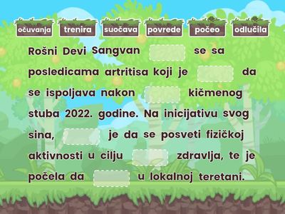 Serbian 904 - Diže preko 100 sa 70 godina (verbs missing)