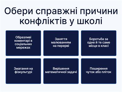 Причини конфліктів у школі
