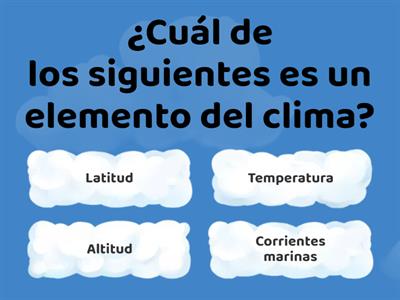 ELEMENTOS Y FACTORES DEL CLIMA