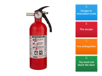 Fire Safety Vocabulary Quiz 1