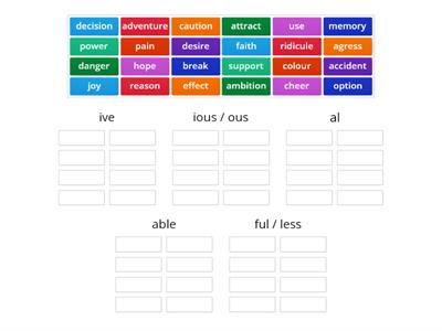 Adjective-suffixes sol. pre-int. 8E