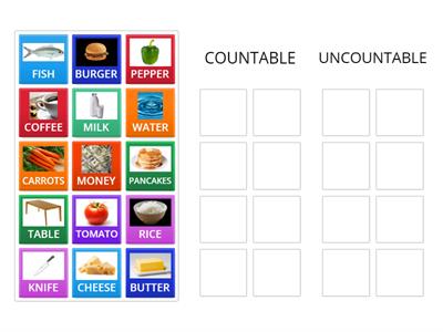  UNCOUNTABLE AND COUNTABLE NOUNS