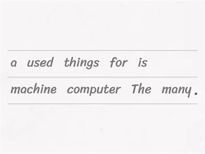 Computer - simple sentences