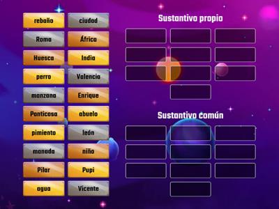 Sustantivos comunes  y propios