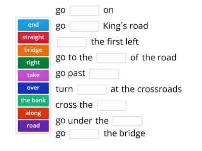 Giving directions Solutions 3rd elementary 5G 60/2