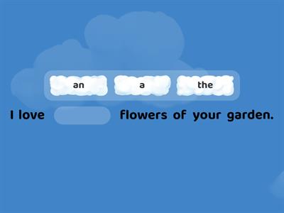 Articles "a", "an", "the" (2)