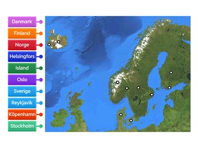 Nordens länder och huvudstäder