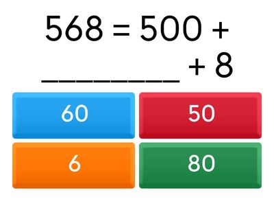 Partitioning into hudreds, tens and ones 
