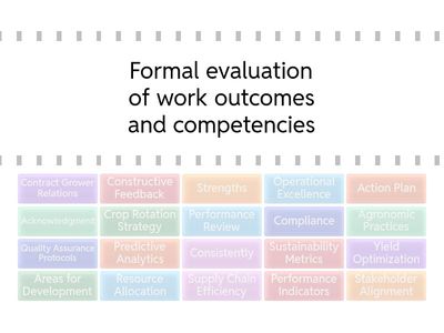 Performance Review Key Vocabulary