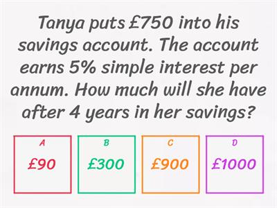 Simple Interest L1/L2 Functional skills