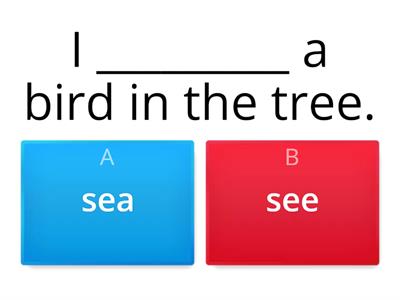 Homophones ee, ea, ai, a_e