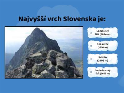 Vlastiveda 3. ročník  - Slovensko na mape