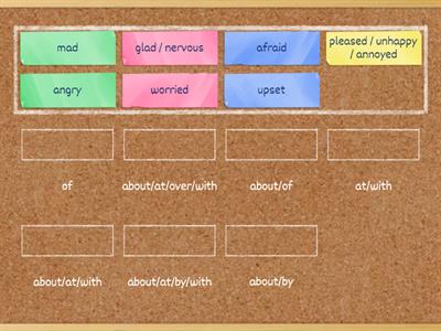 adjectives + prepositions 