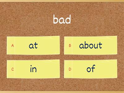 Adjectives with preposition