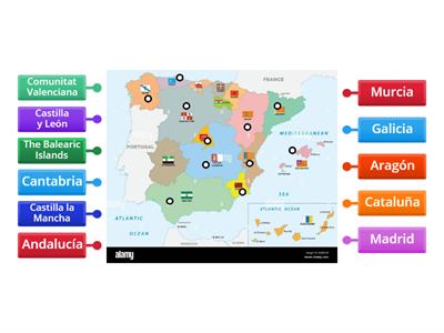 Map of Spain's Autonomous Communities (19 of them!)