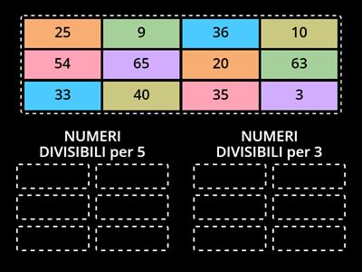 CRITERI di DIVISIBILITA' (3 - 5)