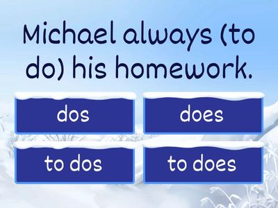 Present Simple tense (affirmative sentences)