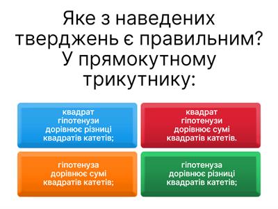 Теорема Піфагора 