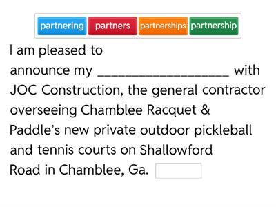 Choose the correct word. 