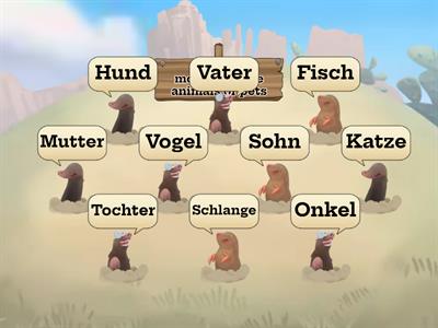 whack a mole - meine Familie und Haustiere