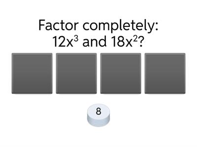 Factoring Polynomials Quiz