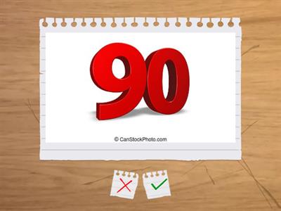 Numeros 20-90