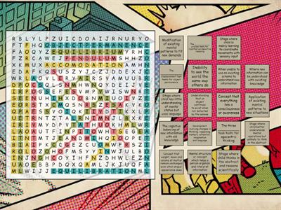 Year 11 ATAR Psychology: Piaget Word Search