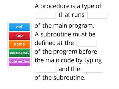 Procedures