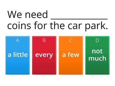 Expansion B - Unit 6 - Quantifiers Quiz