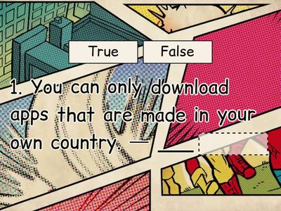 Quiz: Apps on the Go – (True / False) 10class