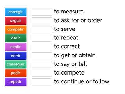 e-i stem changing verbs
