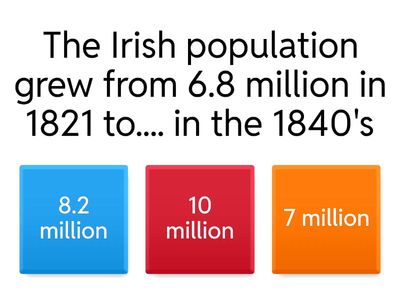The Causes of The Famine Quiz