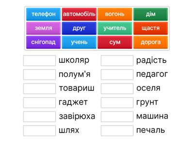 Іменники-синоніми