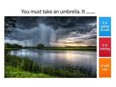 to be going to/Future Simple/Present Continuous