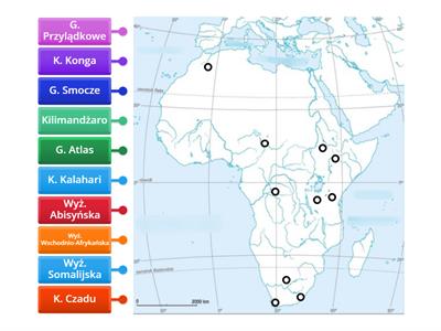 Afryka Wyżyny, płaskowyże, góry, kotliny, wulkany