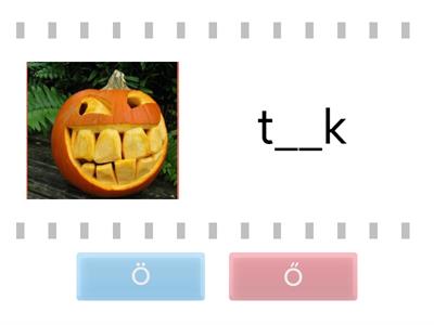 ö-ő gyakorlás. Melyik betű hiányzik a szóból? 