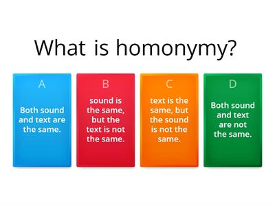 Homonymy