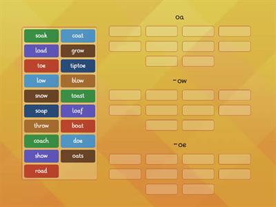 Vowel Teams (oa, -ow, -oe)