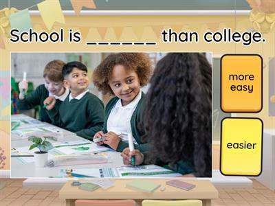 Comparative Adjectives (School Life) - Grammar 
