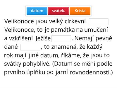 Velikonoce - čeština pro cizince