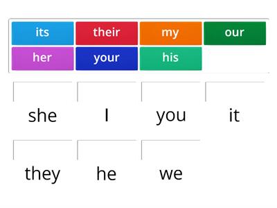 Possessive adjectives