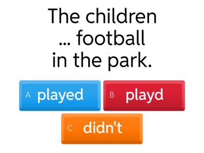 Past simple regular verbs +-?