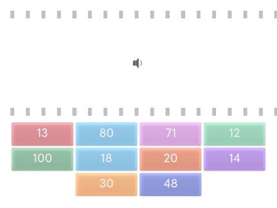 Find the match II numbers 10-100