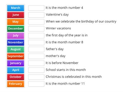 Months of the year