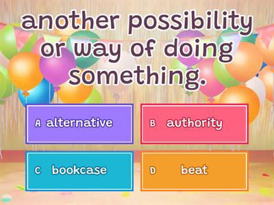 Band 2 DEFINITIONS page2-Nouns(quiz game)