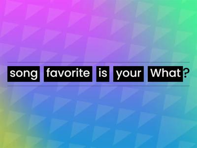 WORD ORDER IN QUESTIONS