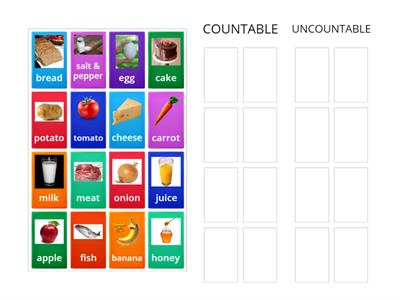 Countable/ uncountable  nouns