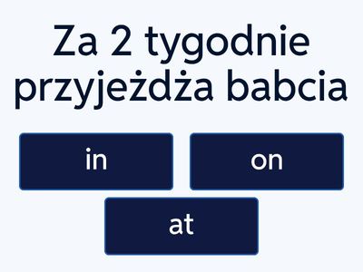 in/on/at