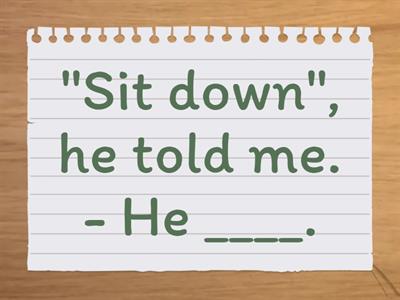  Reported commands and requests